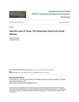 The Pentecostal Church and Social Ministry