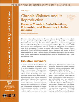 Chronic Violence and Its Reproduction: Perverse Trends in Social Relations, Citizenship, and Democracy in Latin America
