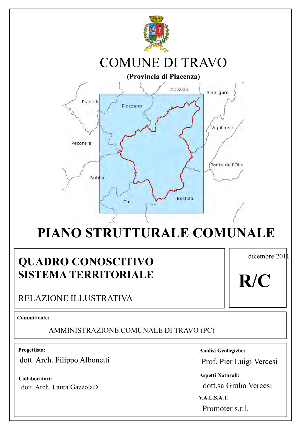 Comune Di Travo Piano Strutturale Comunale