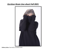 Gershon Bram Line-Sheet Fall 2021