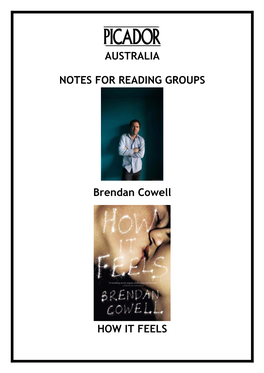 AUSTRALIA NOTES for READING GROUPS Brendan Cowell HOW IT