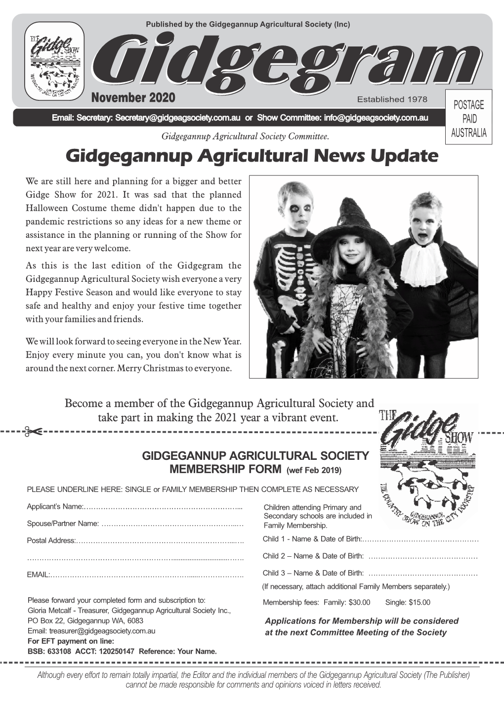 Gidgegram November 2020