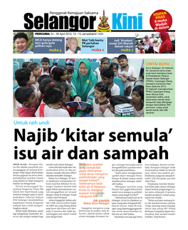 Untuk Raih Undi Najib ‘Kitar Semula’ Isu Air Dan Sampah SHAH ALAM - Kerajaan Um- Meraih Undi Rakyat Selangor