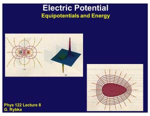 Electric Potential Equipotentials and Energy
