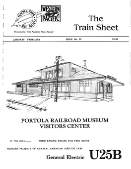 The Train Sheet Preserving "The Feather River Route"
