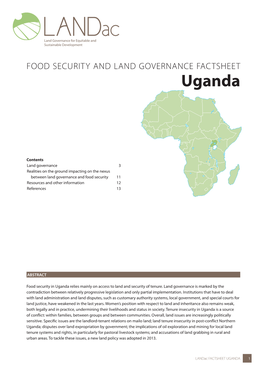 Country Factsheet Uganda