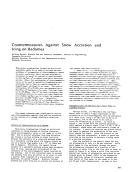 Countermeasures Against Snow Accretion and Icing on Radomes