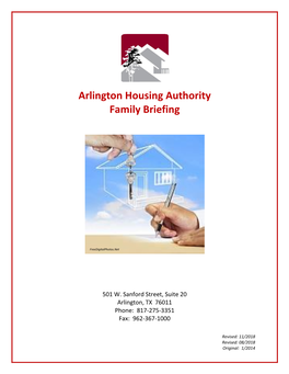 Arlington Housing Authority Family Briefing