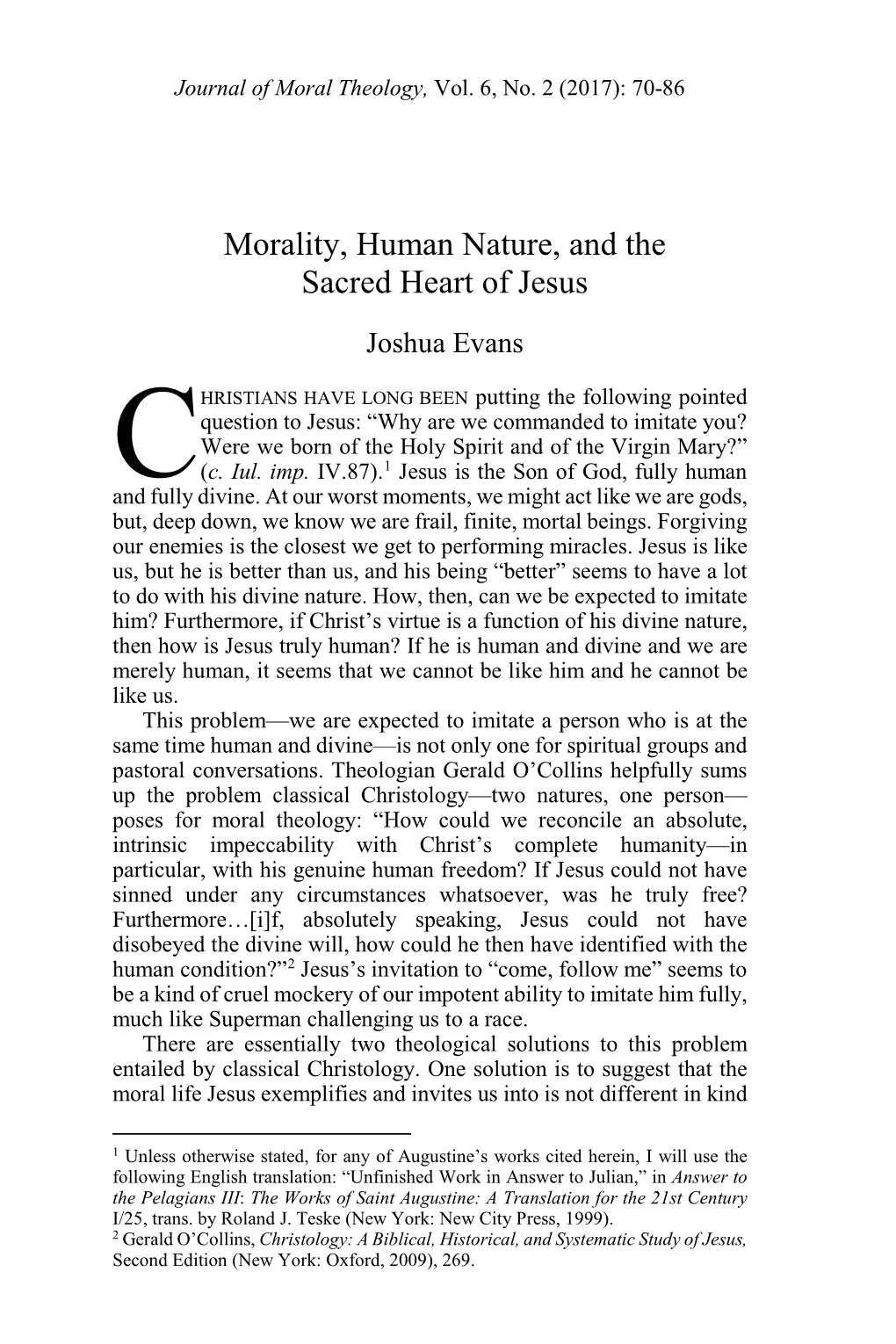 Morality, Human Nature, and the Sacred Heart of Jesus