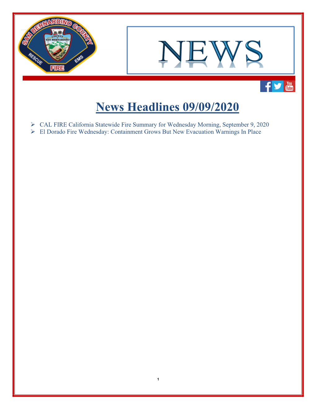 News Headlines 09/09/2020