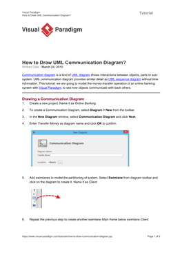How to Draw UML Communication Diagram?
