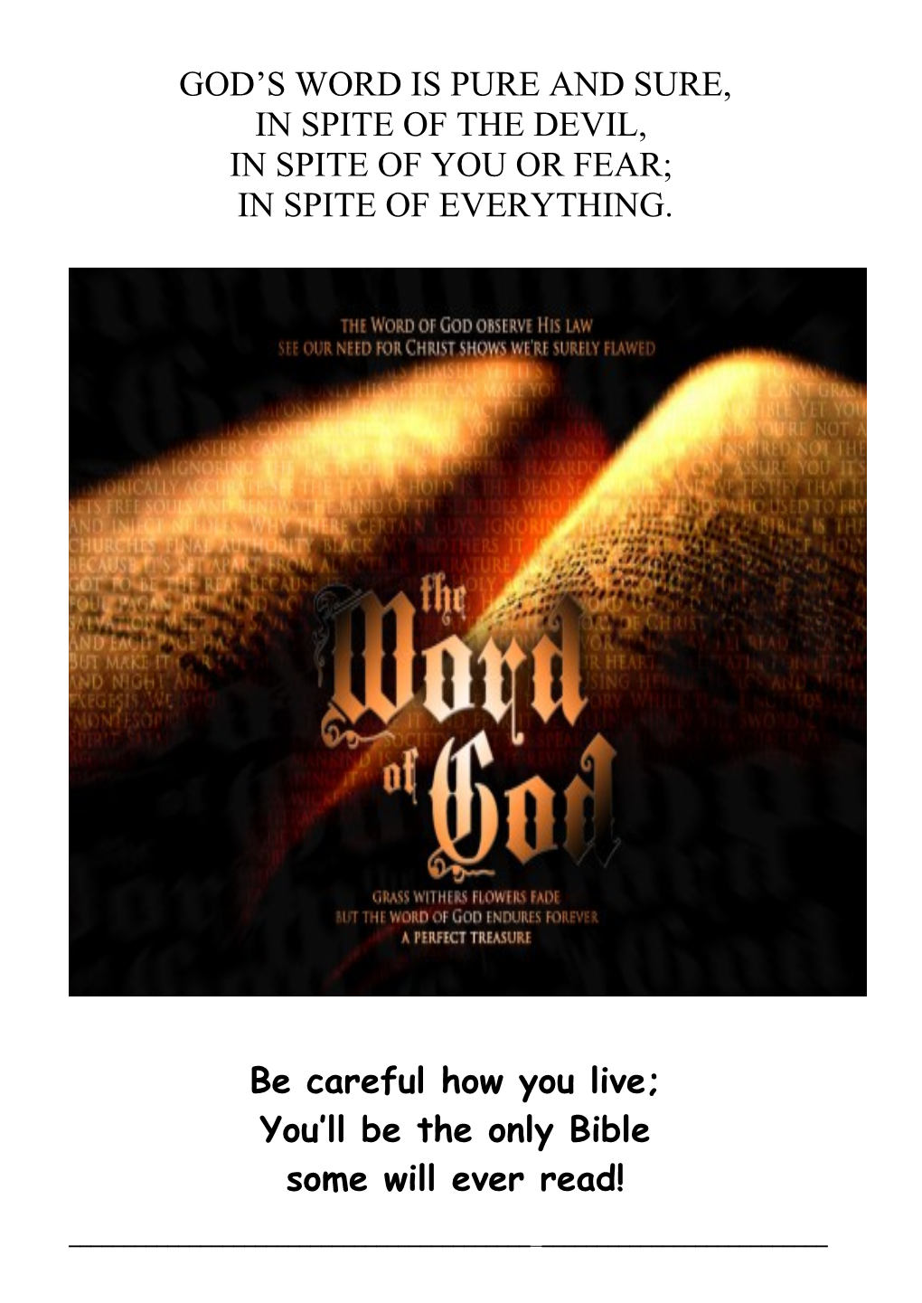 God S Word Is Pure and Sure