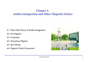 Chapter 6 Antiferromagnetism and Other Magnetic Ordeer