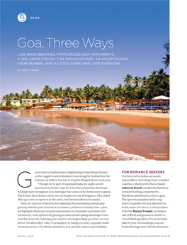 Goa, Three Ways