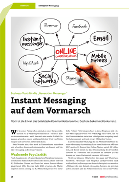 Instant Messaging Auf Dem Vormarsch