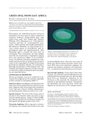 GREEN OPAL from EAST AFRICA by John I