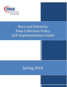 Race and Ethnicity Data Collection Policy LEA Implementation Guide