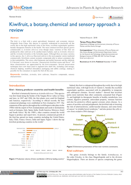 Kiwifruit, a Botany, Chemical and Sensory Approach a Review