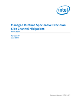 Managed Runtime Speculative Execution Side Channel Mitigations White Paper