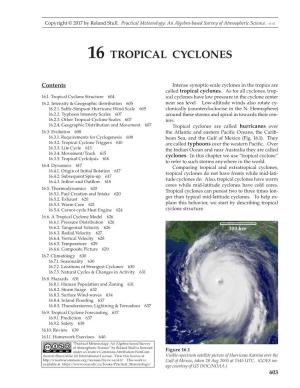16 Tropical Cyclones