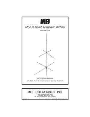 MFJ 8 Band Compact Vertical