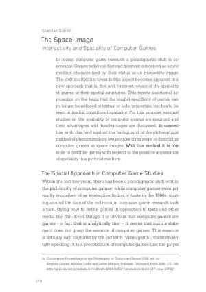 The Space-Image : Interactivity and Spatiality of Computer Games