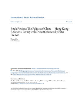 The Politics of China—Hong Kong Relations