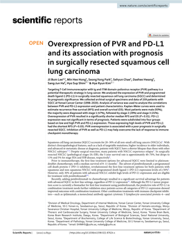 Overexpression of PVR and PD-L1 and Its Association with Prognosis