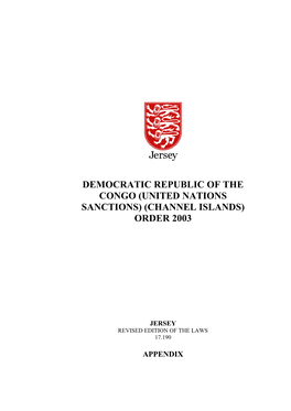 Democratic Republic of the Congo (United Nations Sanctions) (Channel Islands) Order 2003