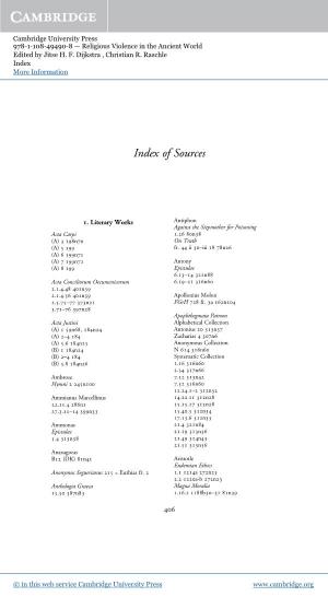 Index of Sources