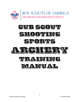 Cub Scout Shooting Sports Training Manual