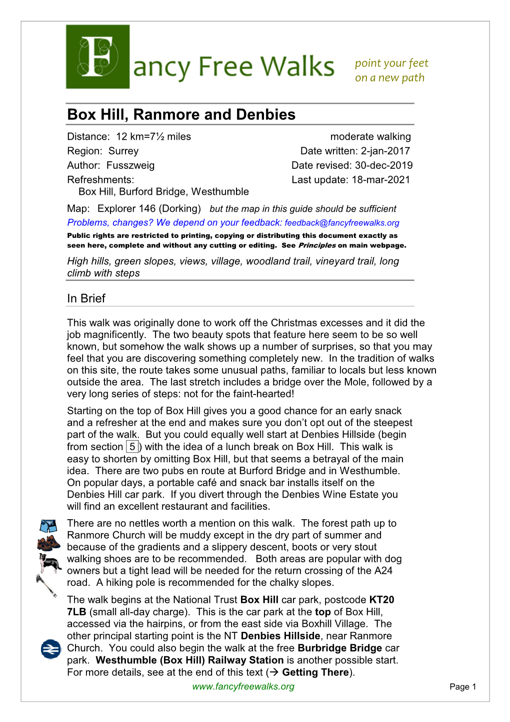 Box Hill, Ranmore and Denbies