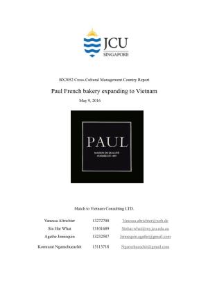 Paul French Bakery Expanding to Vietnam