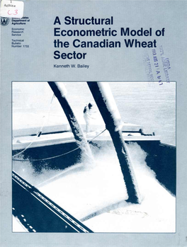 A Structural Econometric Model of the Canadian Wheat Sector