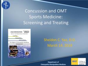Concussion and OMT Sports Medicine: Screening and Treating