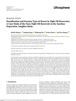 A Case Study of the Fuyu Tight Oil Reservoir in the Sanzhao Depression, Songliao Basin