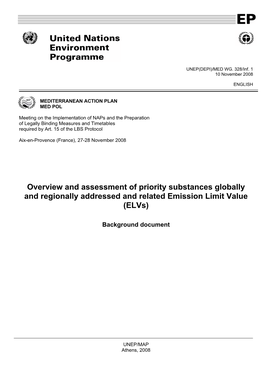 Overview and Assessment of Priority Substances Globally and Regionally Addressed and Related Emission Limit Value (Elvs)