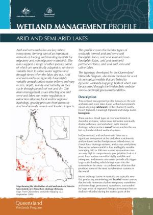 Arid and Semi-Arid Lakes
