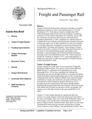 Freight and Passenger Rail