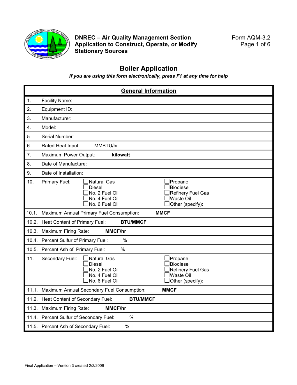 Final Application Version 3 Created 2/2/2009