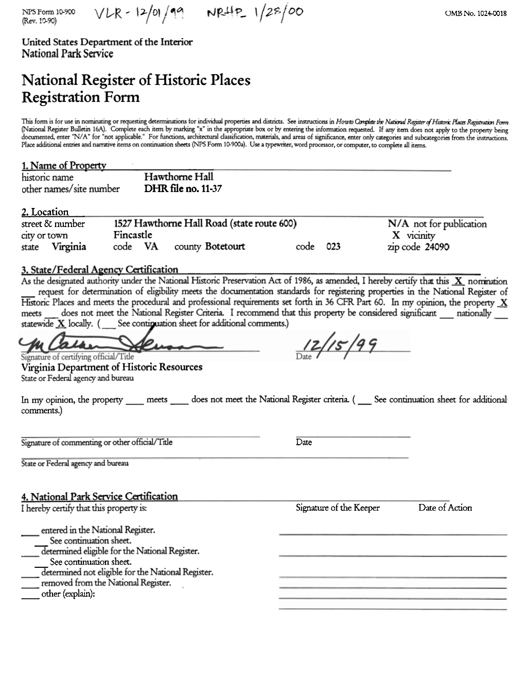 National Register of Historic Places Registration Form