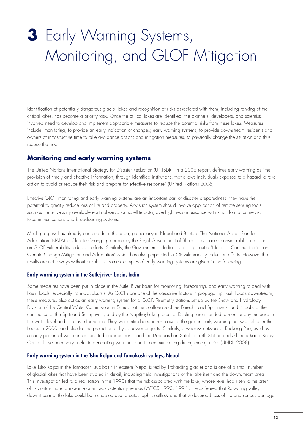 3 Early Warning Systems, Monitoring, and GLOF Mitigation