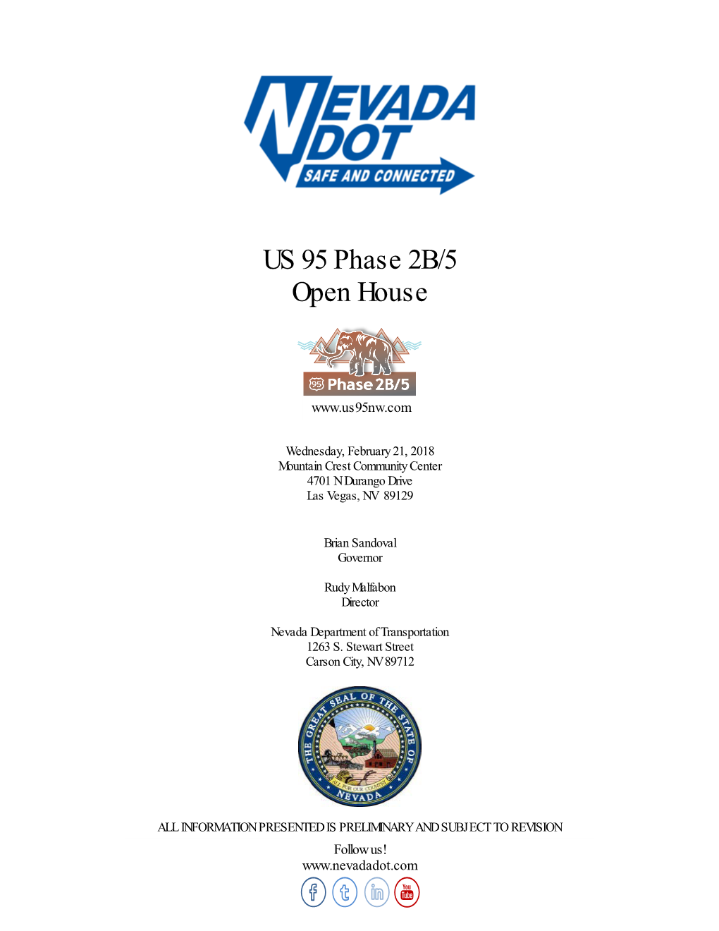 US 95 Phase 2B/5 Open House