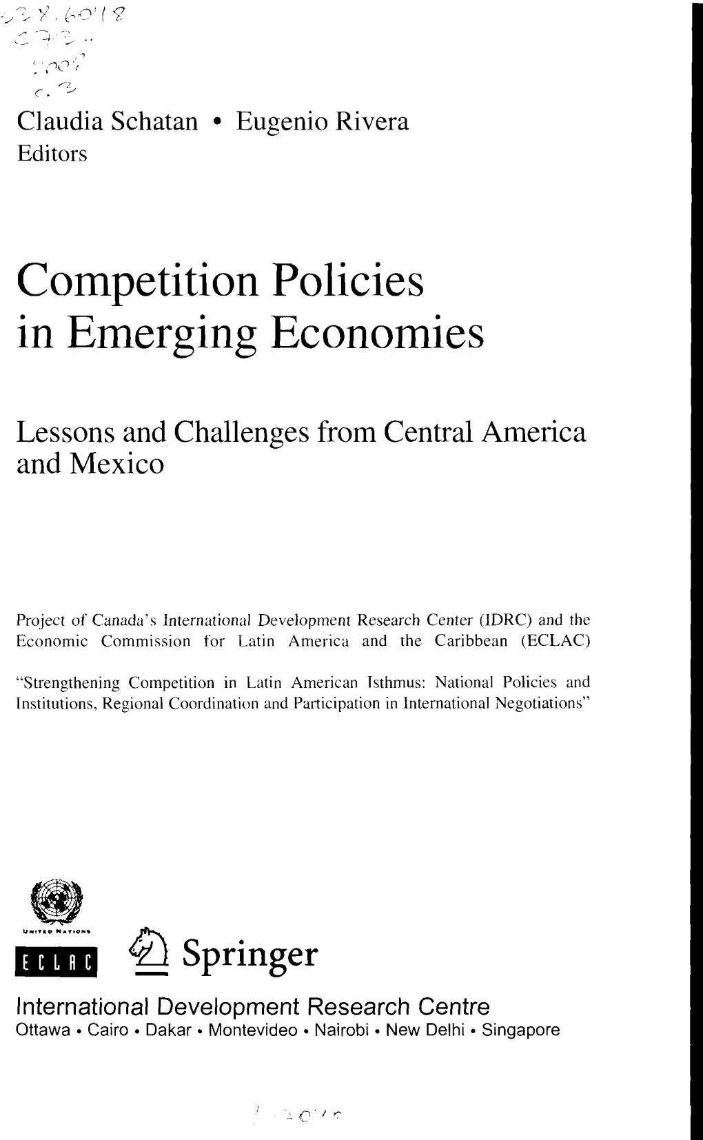 Competition Policies in Emerging Economies