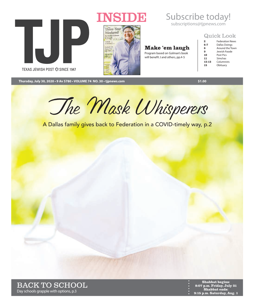 INSIDE Subscriptions@Tjpnews.Com