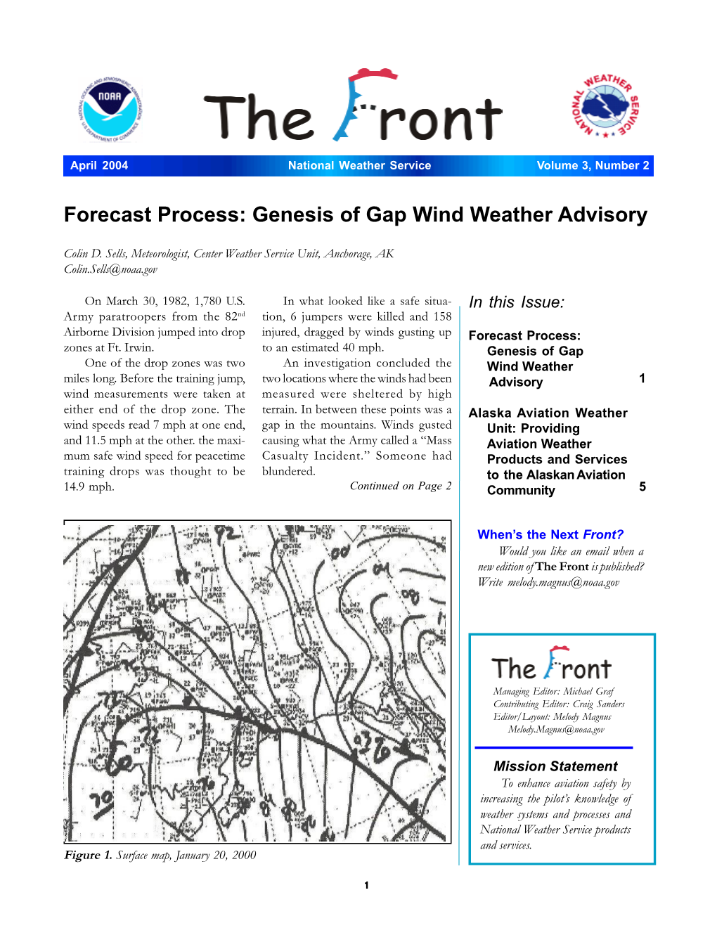 Genesis of Gap Wind Weather Advisory