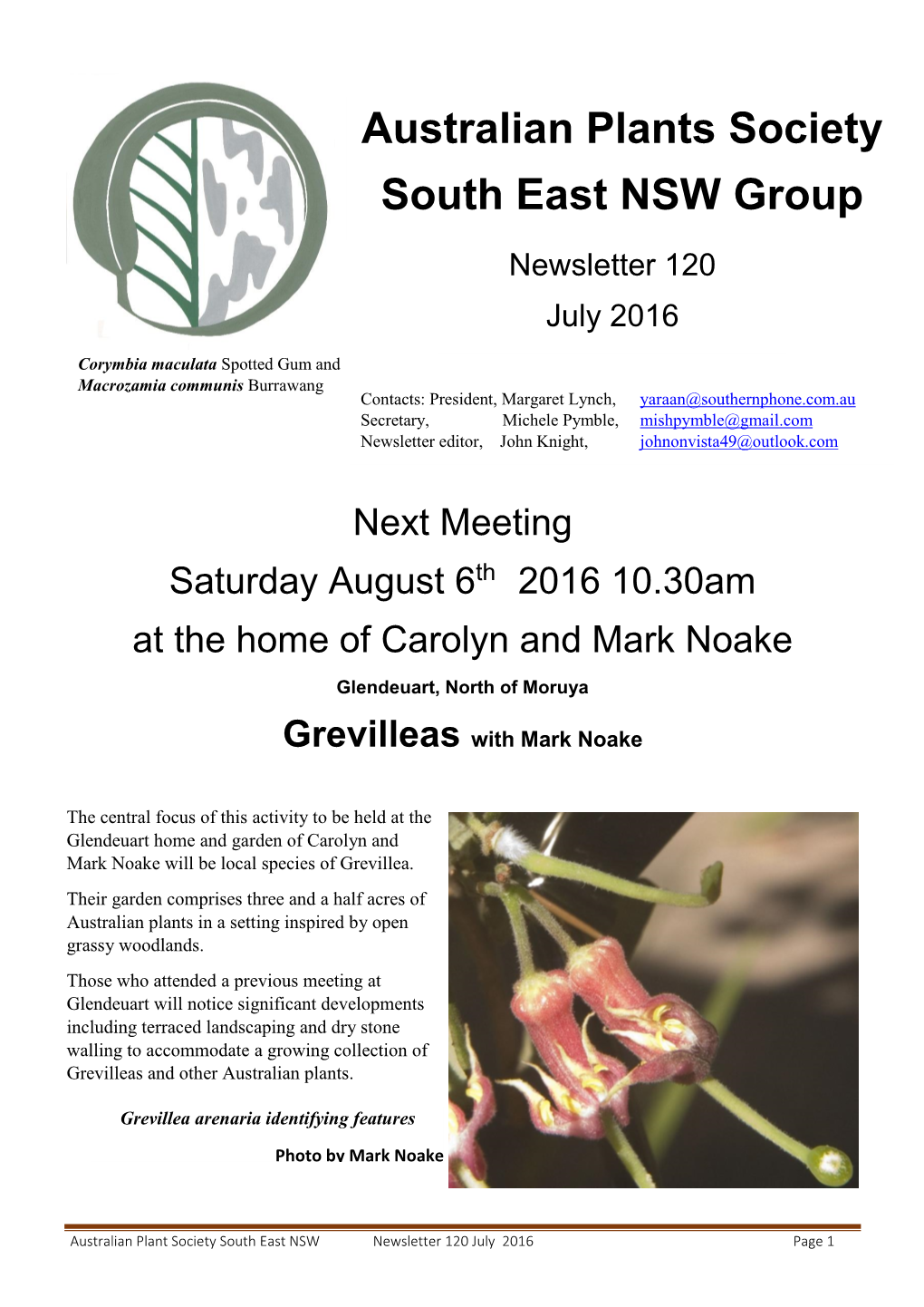 Australian Plants Society South East NSW Group