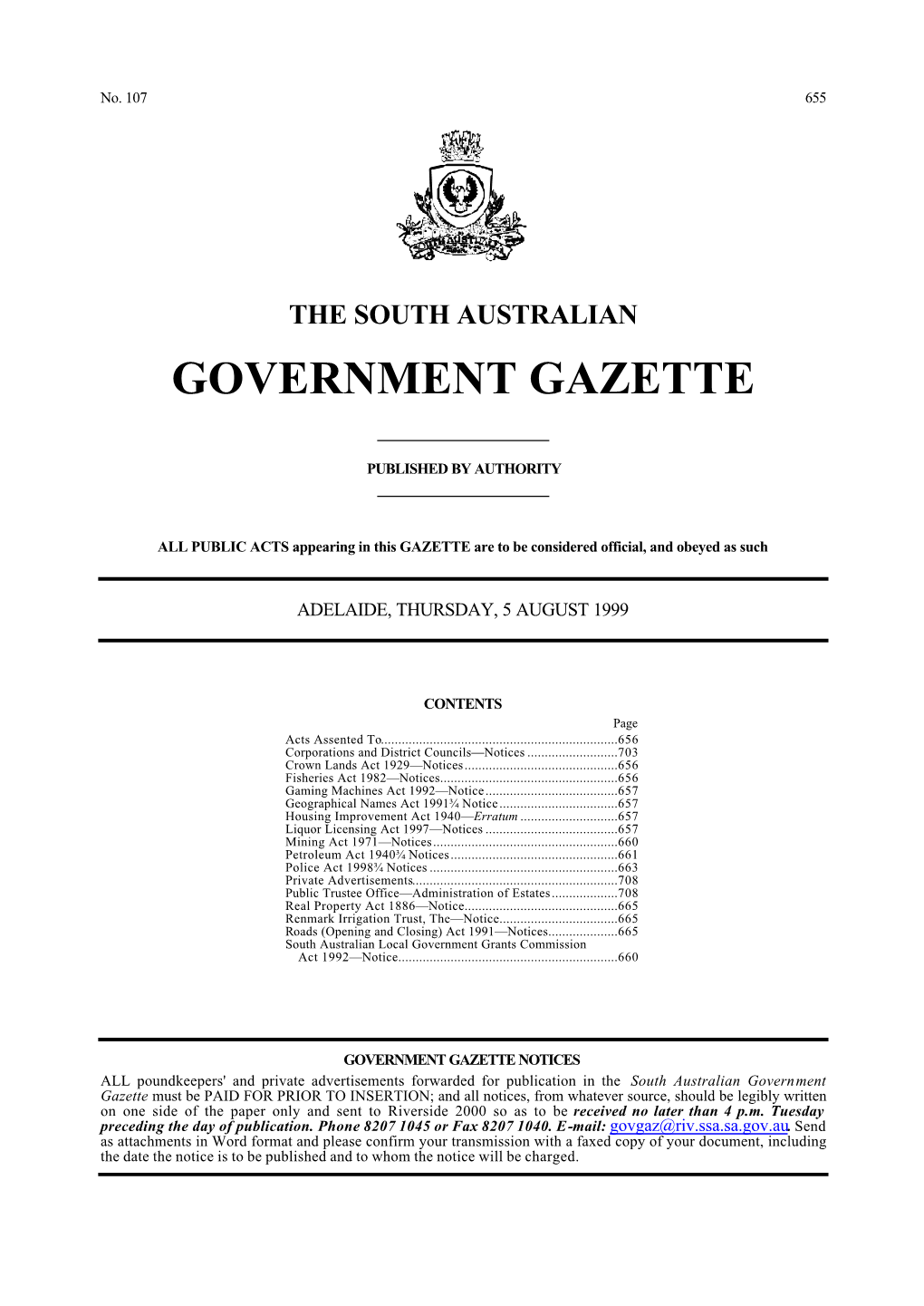 Government Gazette