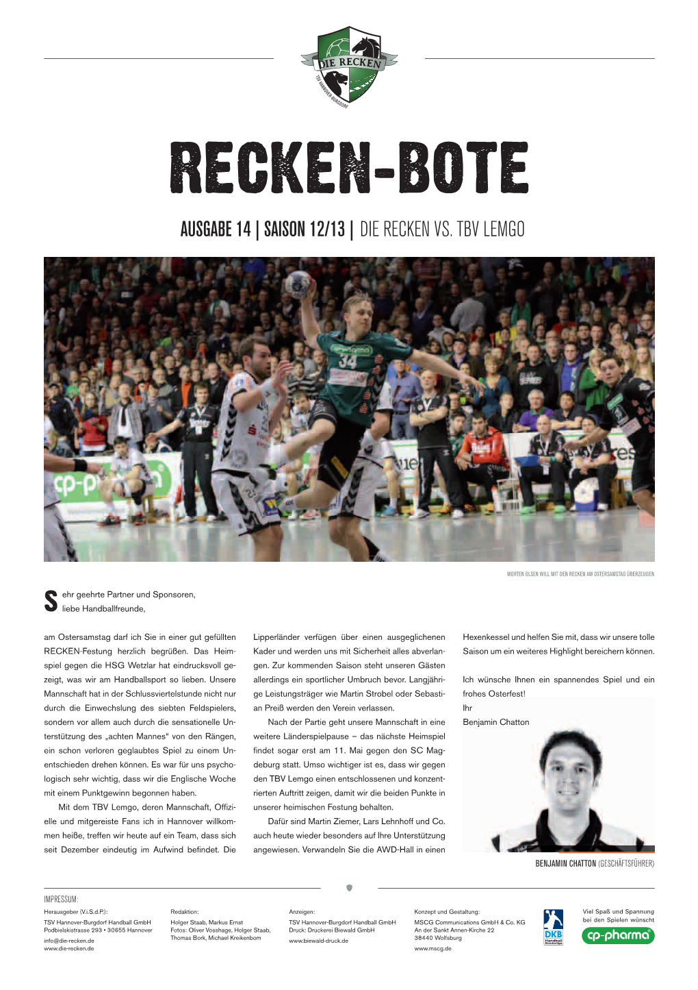 30.03.13 DIE RECKEN Vs. TBV Lemgo