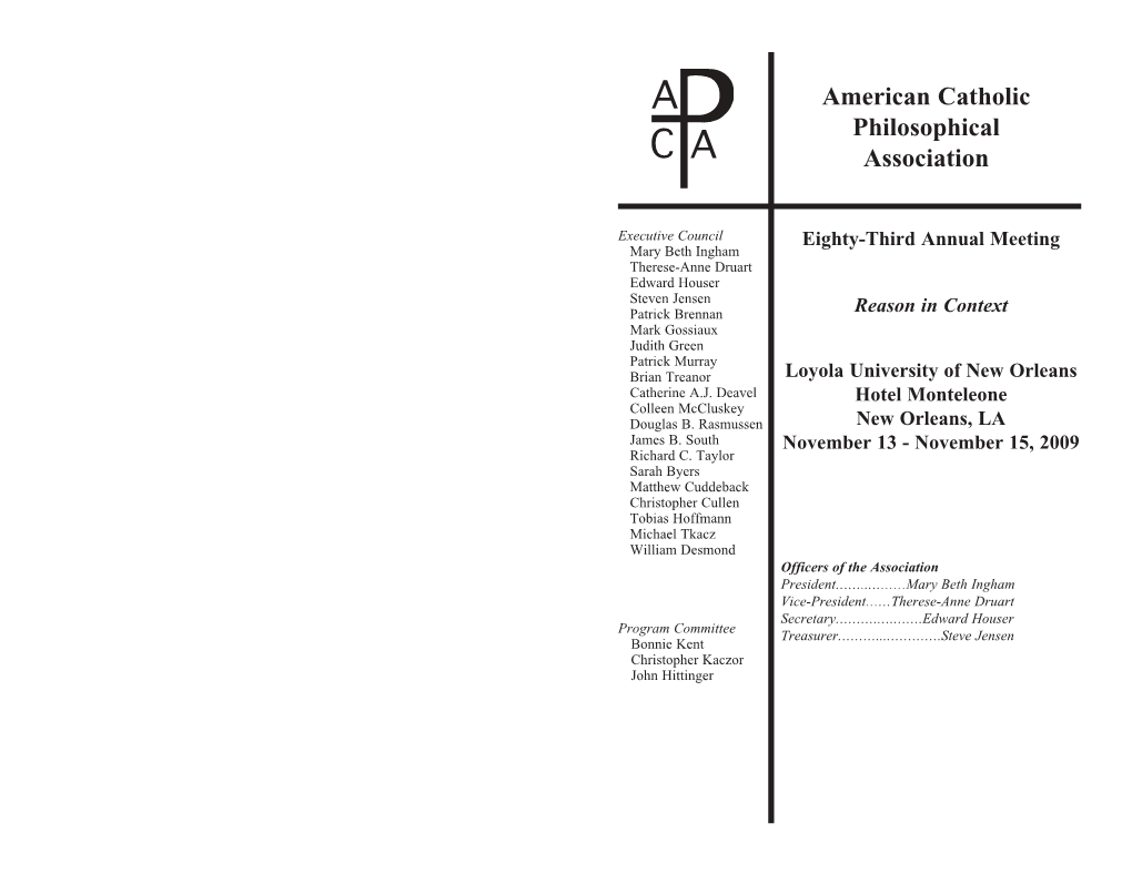 American Catholic Philosophical Association